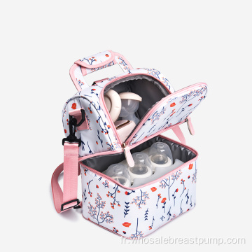 Sac de maman étanche portable à double couche